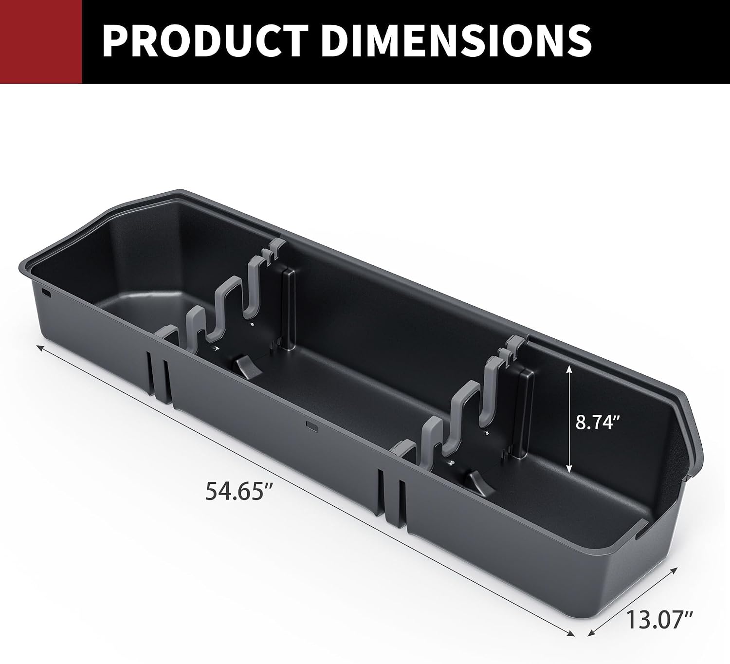 YITAMOTOR Rear Under Seat Storage Fit Ford 2015-2026 F150 & 2017-2026 Super Duty SuperCrew/Crew Cab