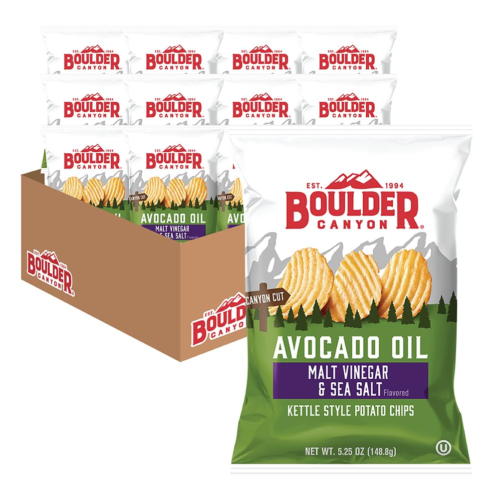 Boulder Canyon Avocado Oil Sea Salt Potato Chips 6 Count, 1.25 OZ
