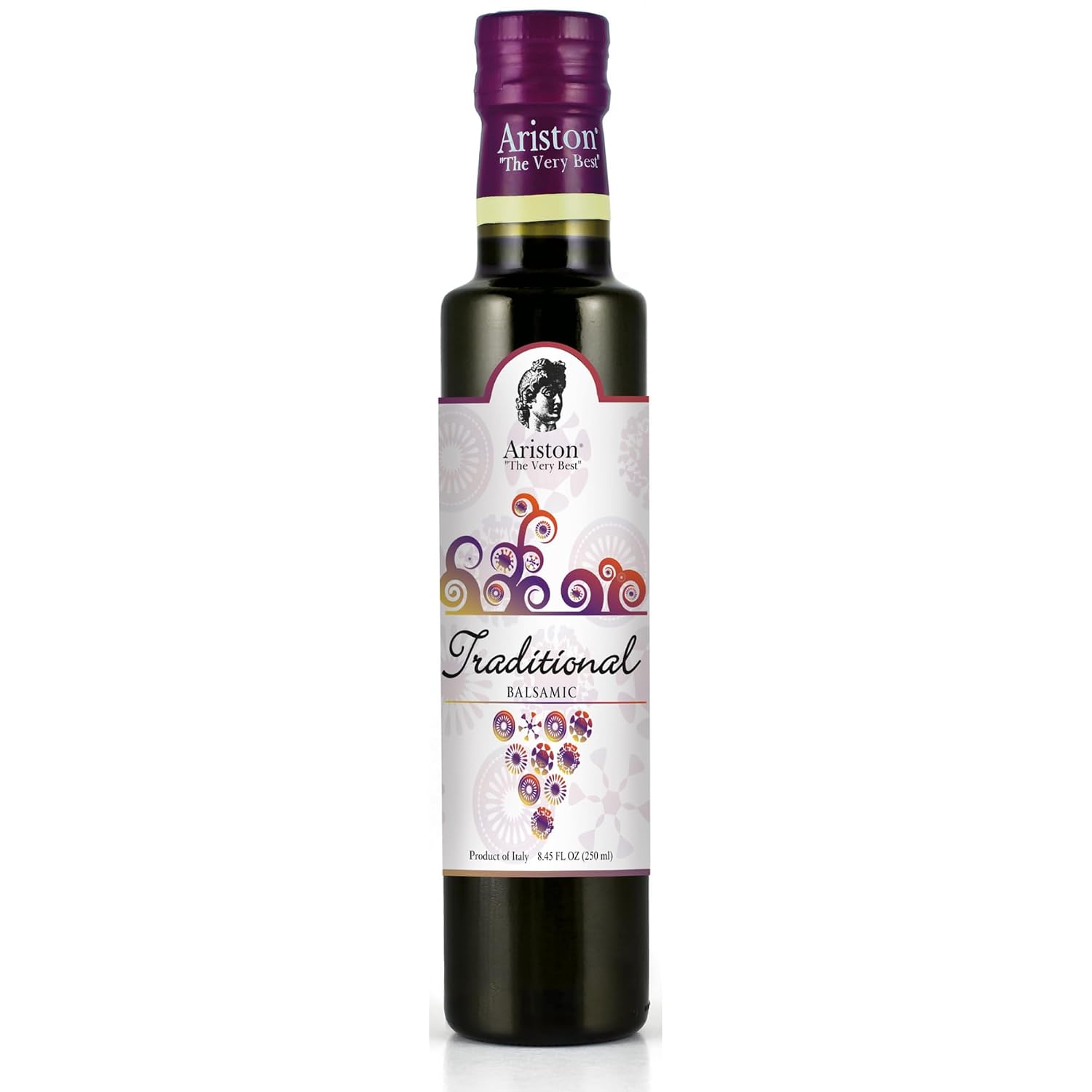 Ariston Aged Balsamic Vinegar of Modena, Traditional Flavored, 16.9 Fl Oz | Organic Gourmet Italian Vinegar, Oak Barrel Aged, Perfect for Salads, Pasta & Finishing Dishes, No Added Sugar, Vegan