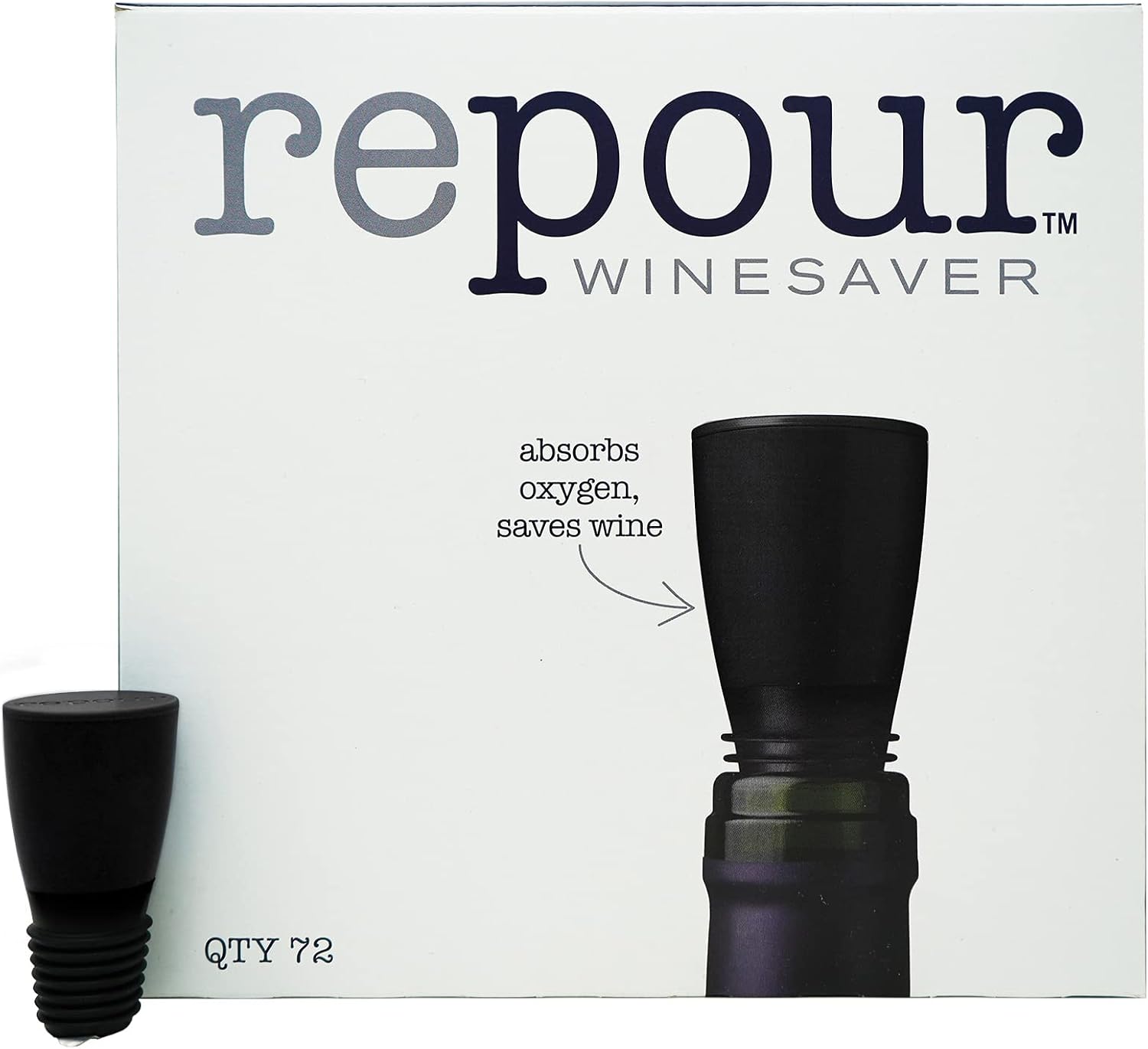 Wine Saver - Wine Preserver and Stopper - Removes Harmful Oxygen from your Wine Simply and Effectively - Indigo Blue 4 Pack