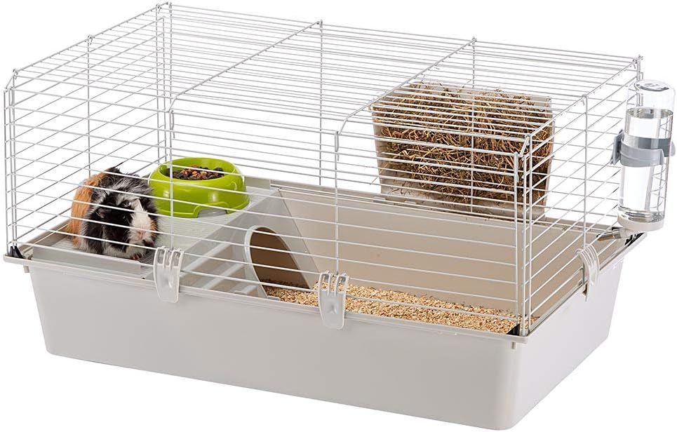 Ferplast Cavie Guinea Pig Cage & Rabbit Cage | Pet Cage Includes All Accessories to Get You Started & a 1-Year Warranty