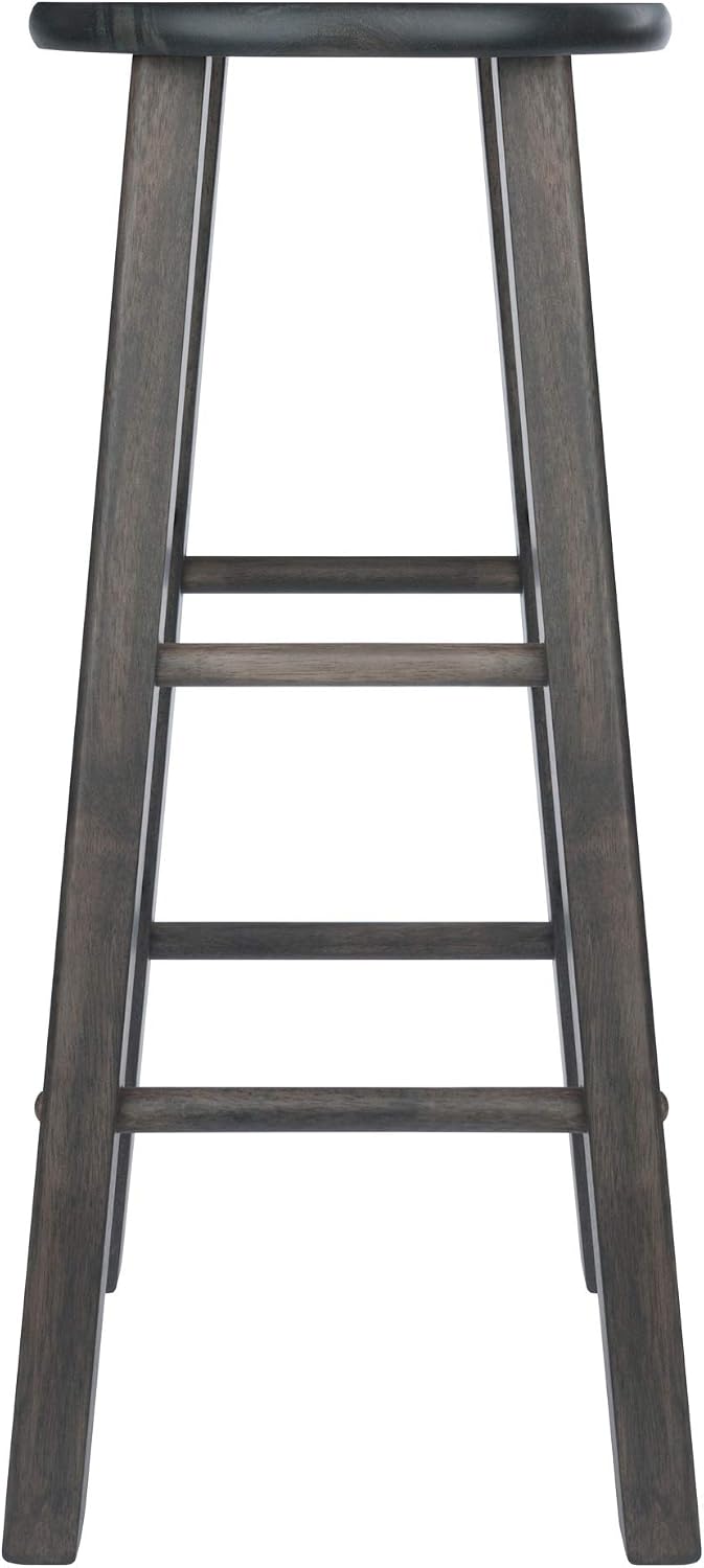 Winsome Element Counter Stools, Natural & White, 24", 2 Piece Set