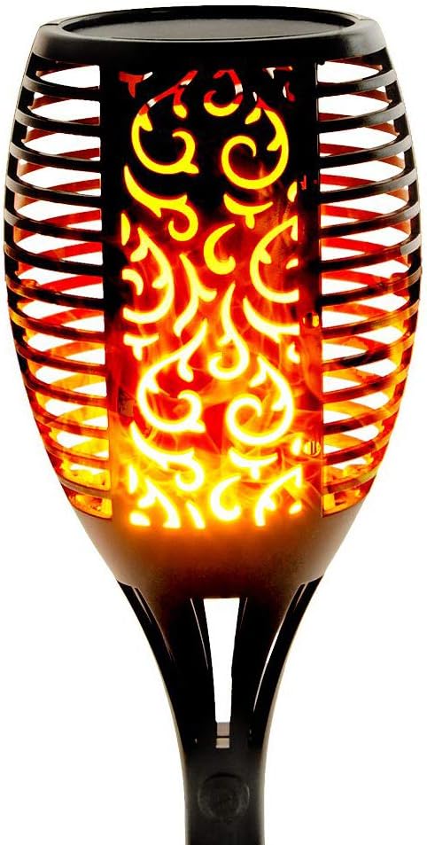 Walensee Solar Lights Outdoor Upgraded 43"(1 PACK) 96 LED Waterproof Flickering Flames Torch Lights Outdoor Solar Spotlights Landscape Decoration