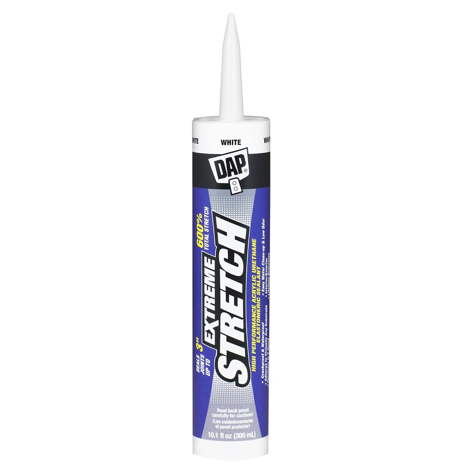 DAP Extreme Stretch Acrylic Urethane Premium Elastomeric Sealant, White, 10.1 Oz (7079818715)
