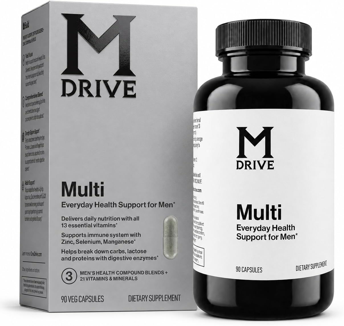 M Drive Multi Men's Daily Multivitamin Immune & Energy Support, 90ct