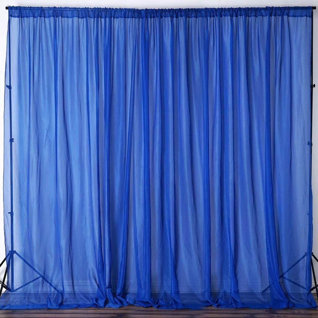 AK TRADING CO. 120" Wide (10Ft Wide) Sheer Voile Drape Panels for Backdrop, Wedding Events, Ceiling Drapes, Event Masking, & Decor - Select from 6ft to 50ft Length. (10 feet x 20 feet, Red)