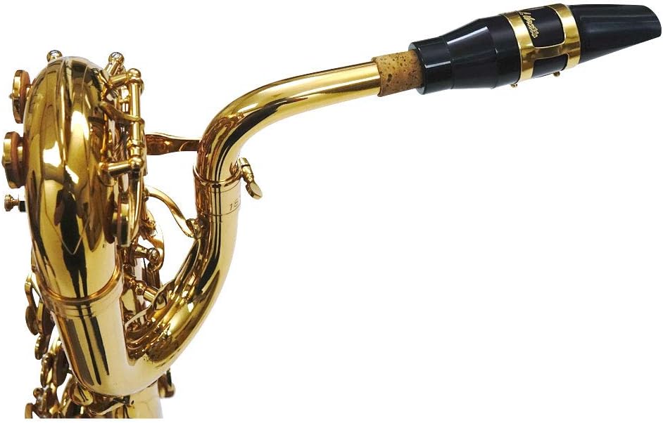 Libretto Baritone Saxophone Mouthpiece Kit: Standard Set With ABS 4C Mouthpiece, Plastic Cap, Gold Lacquered Ligature - Giftable