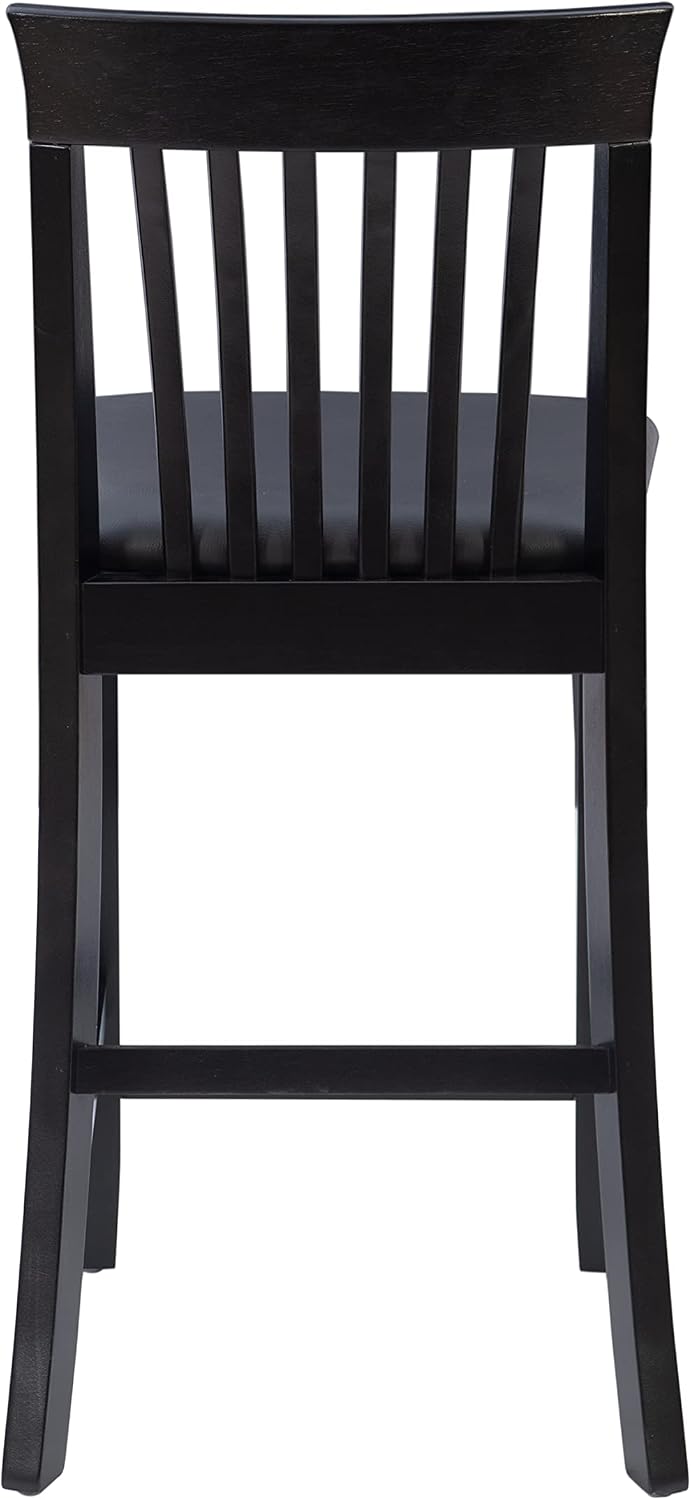 Linon Torino Collection Craftsman Counter Stool, 17.25"W x 19.5"D x 37"H, Black