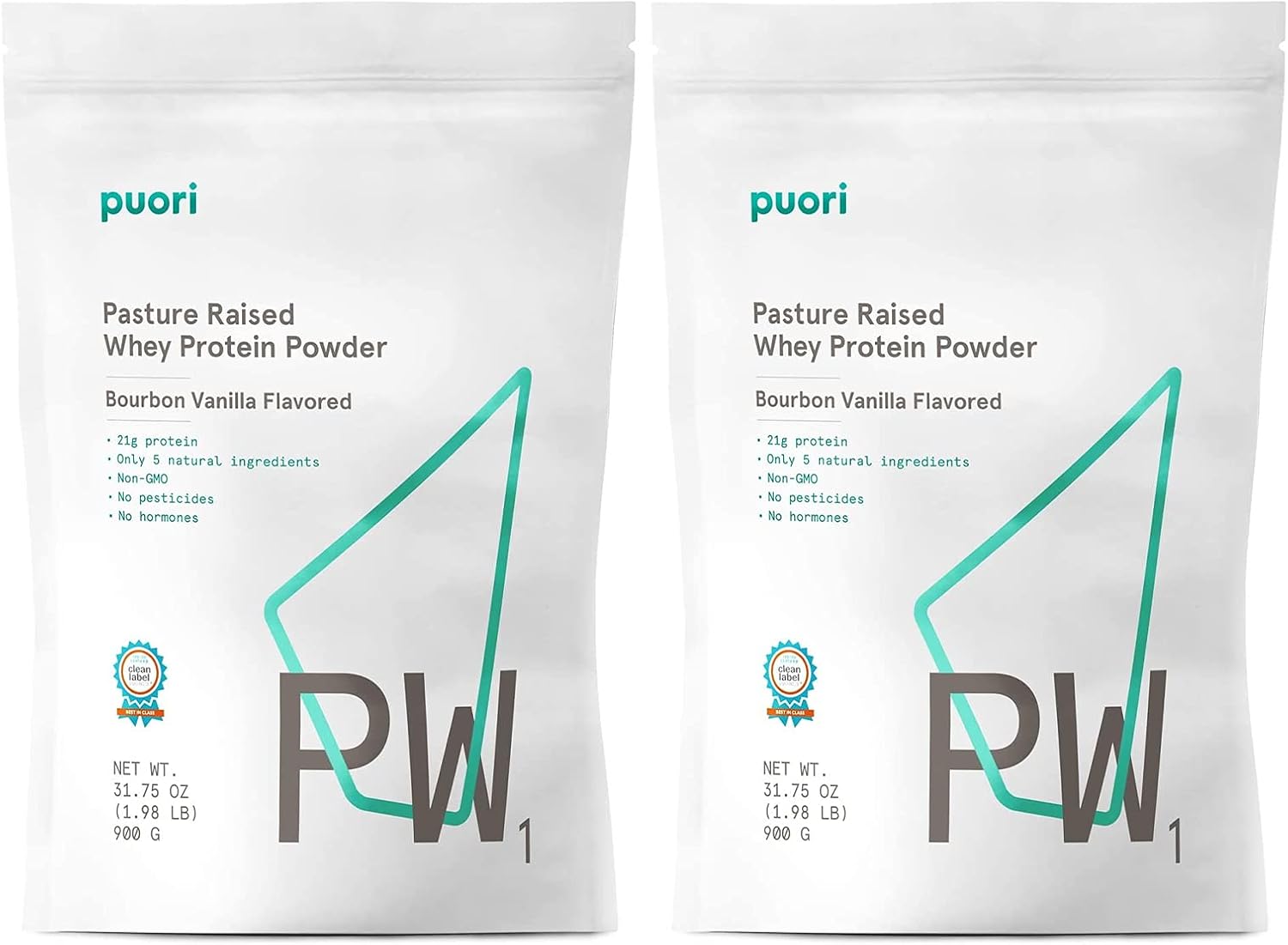 Puori PW1, Grass Fed Whey Protein Powder, Dark Chocolate, 30 Servings | Pasture-Raised Whey Protein Powder Drink Mix containing BCAA Amino Acids - Post-Workout Supplement for Muscle Gain & Recovery