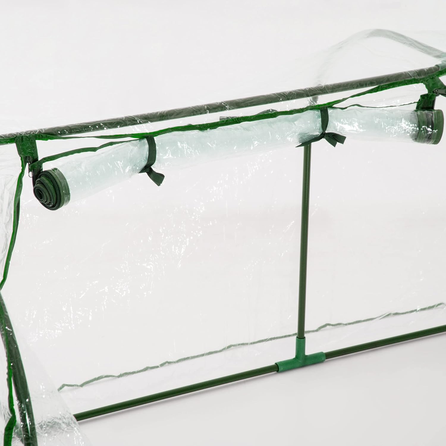 Outsunny 7' x 3' x 2.5' Mini Greenhouse Portable Tunnel Green House Clear | Roll-Up Zippered Door, UV Waterproof Cover, Steel Frame