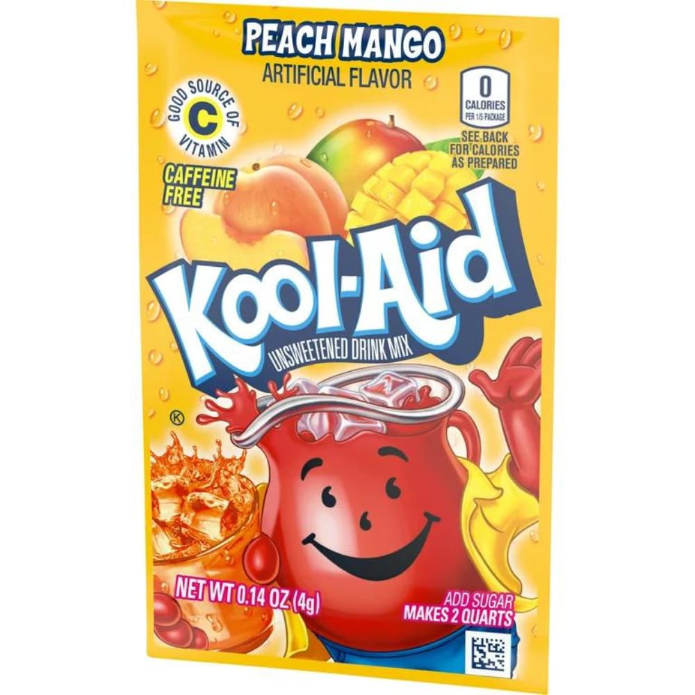 Kool Aid Powdered Packets - Peach Mango - 45 Envelopes