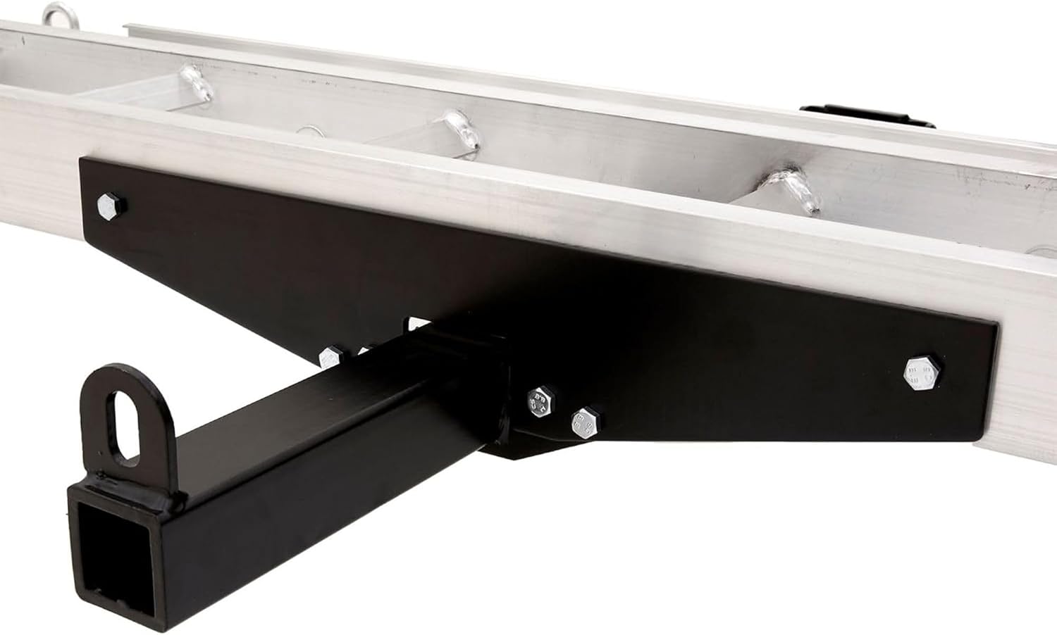 Black Widow Aluminum Dirt Bike Hitch Carrier with Ramp, 400 lb Capacity | Non-Folding Motorcycle, eBike & Fat Tire Bike Hauler for Truck & SUV, Fits 2-Inch Class III/IV Hitch Receiver