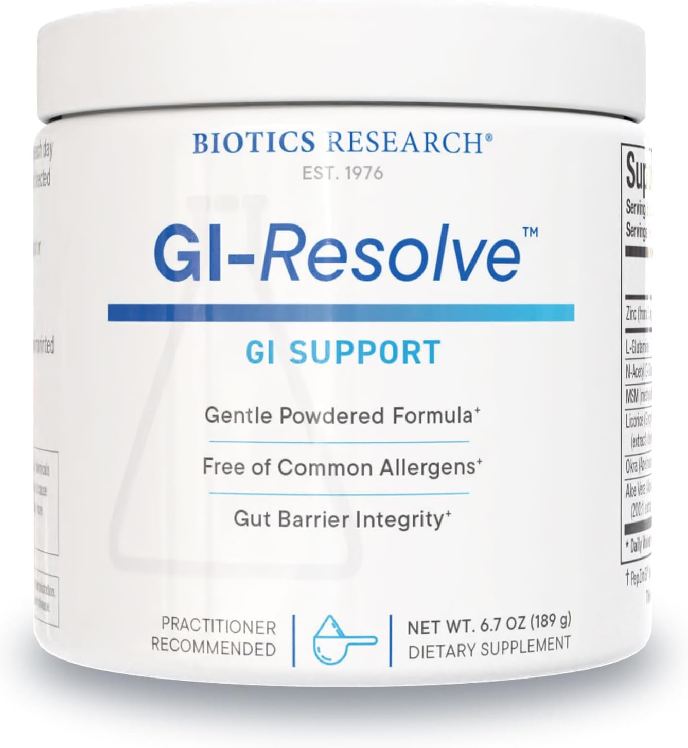 BIOTICS RESEARCH GI Resolve™ Advanced L-Glutamine Powder Formula for Gut Lining Support & Healing - Optimal Gastrointestinal Function - Premium