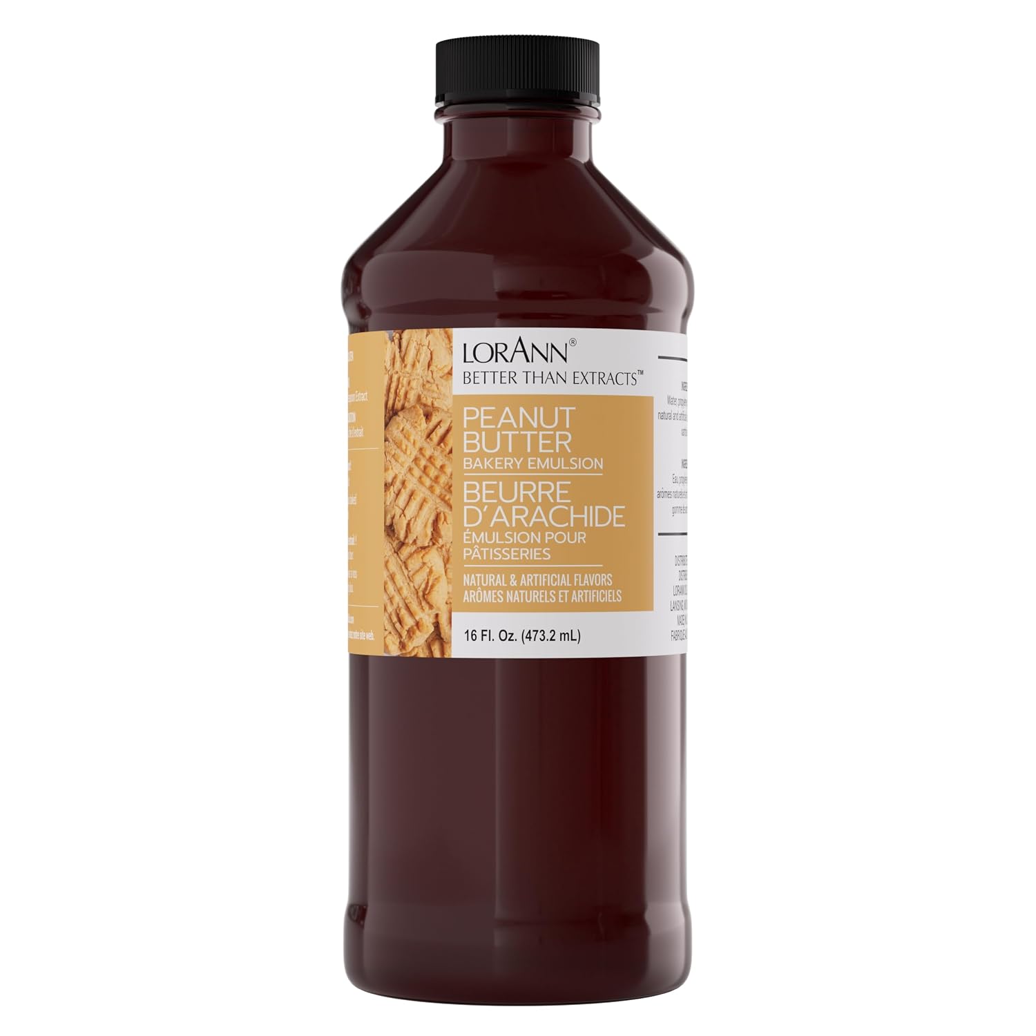 LorAnn Oils Peppermint Bakery Emulsion: True Essence, Ideal for Boosting Fruit Tones in Cakes, Cookies & Desserts, Gluten-Free, Keto-Friendly, Extract Substitute Essential for Your Kitchen, 16 Oz