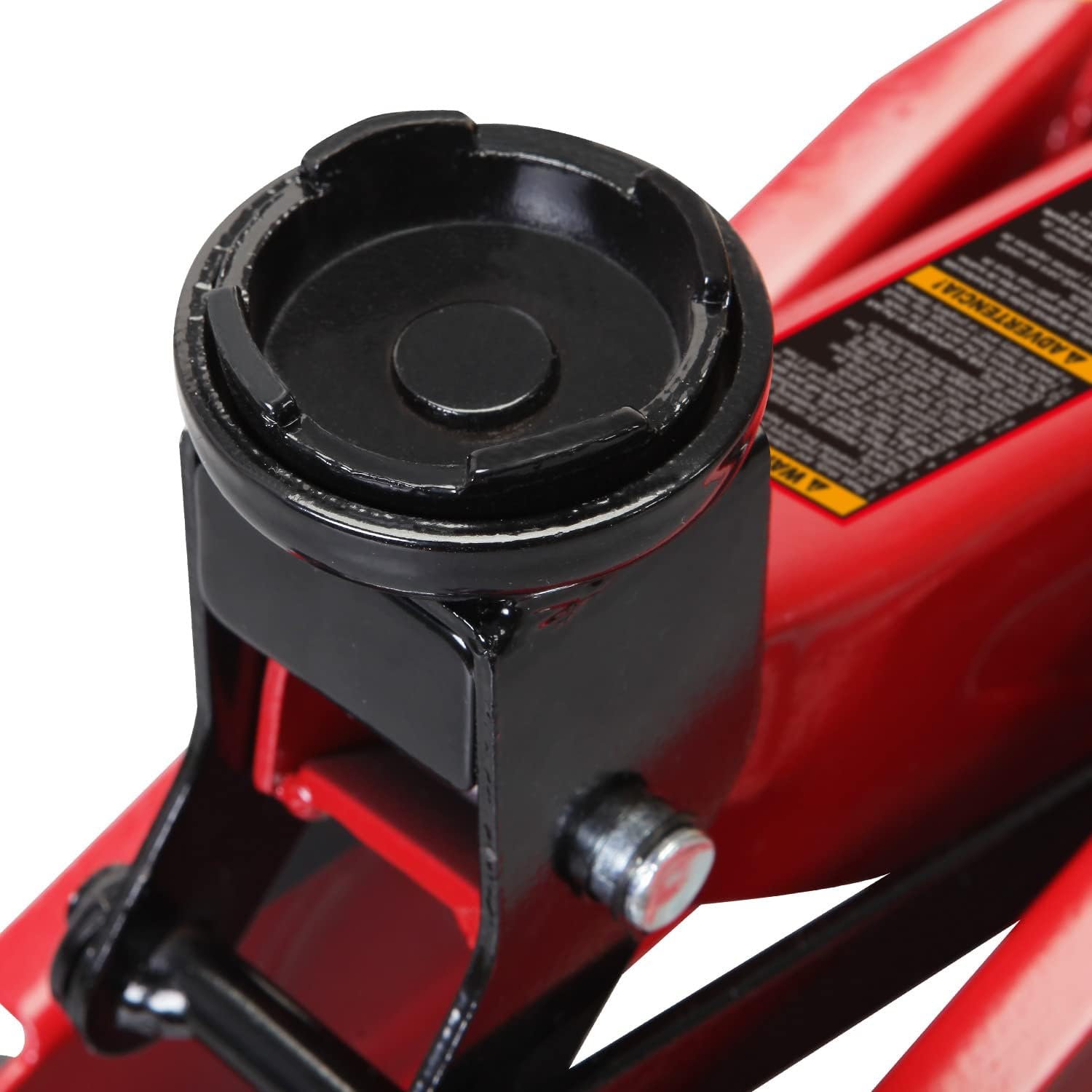 BIG RED AT84007R Torin Hydraulic Low Profile Service/Floor Jack with Dual Piston Quick Lift Pump, 4 Ton (8,000 lb) Capacity, Red