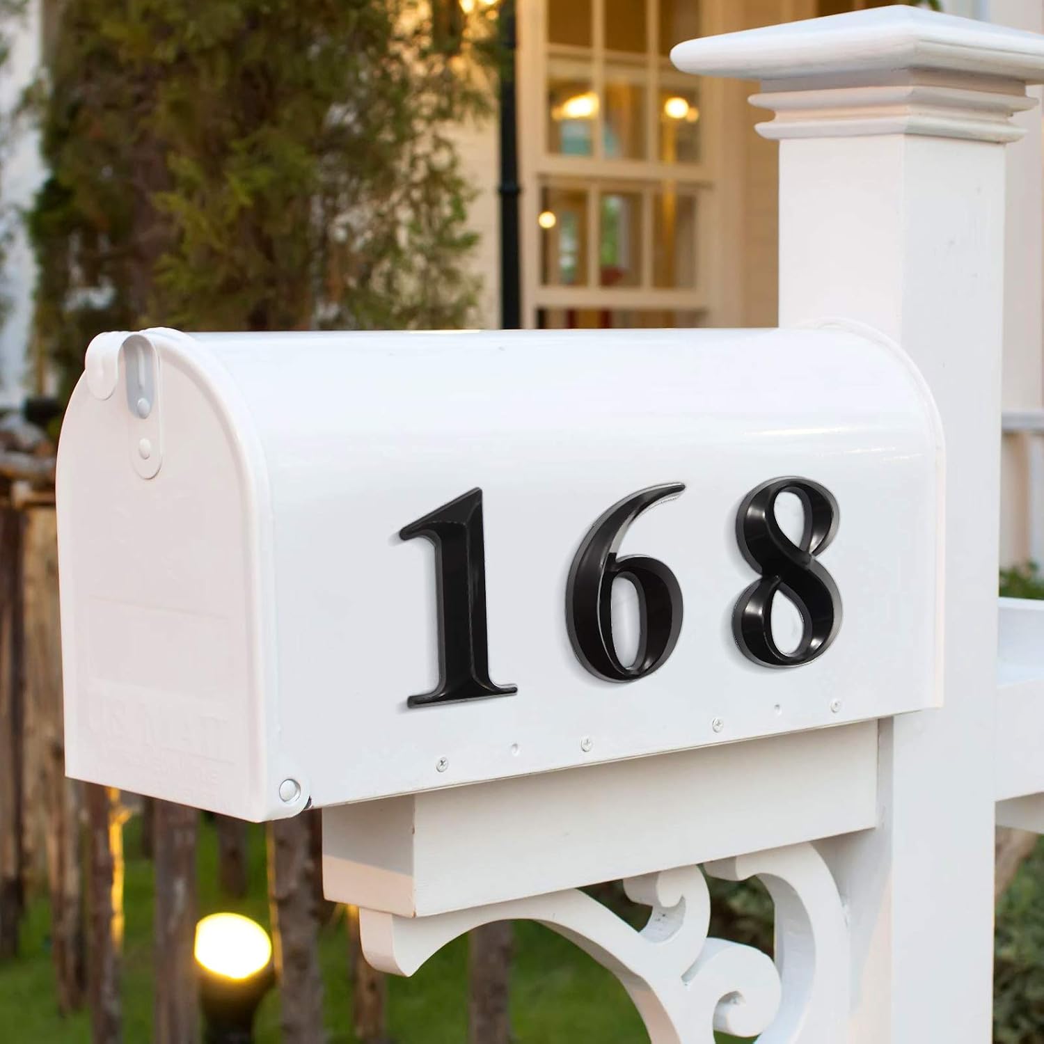 Jetec 10 Pieces 3D Mailbox Numbers 0-9 Self Adhesive 2 Inch Address Numbers Stickers Door House Style Street Mailbox Sign for Apartment Home and