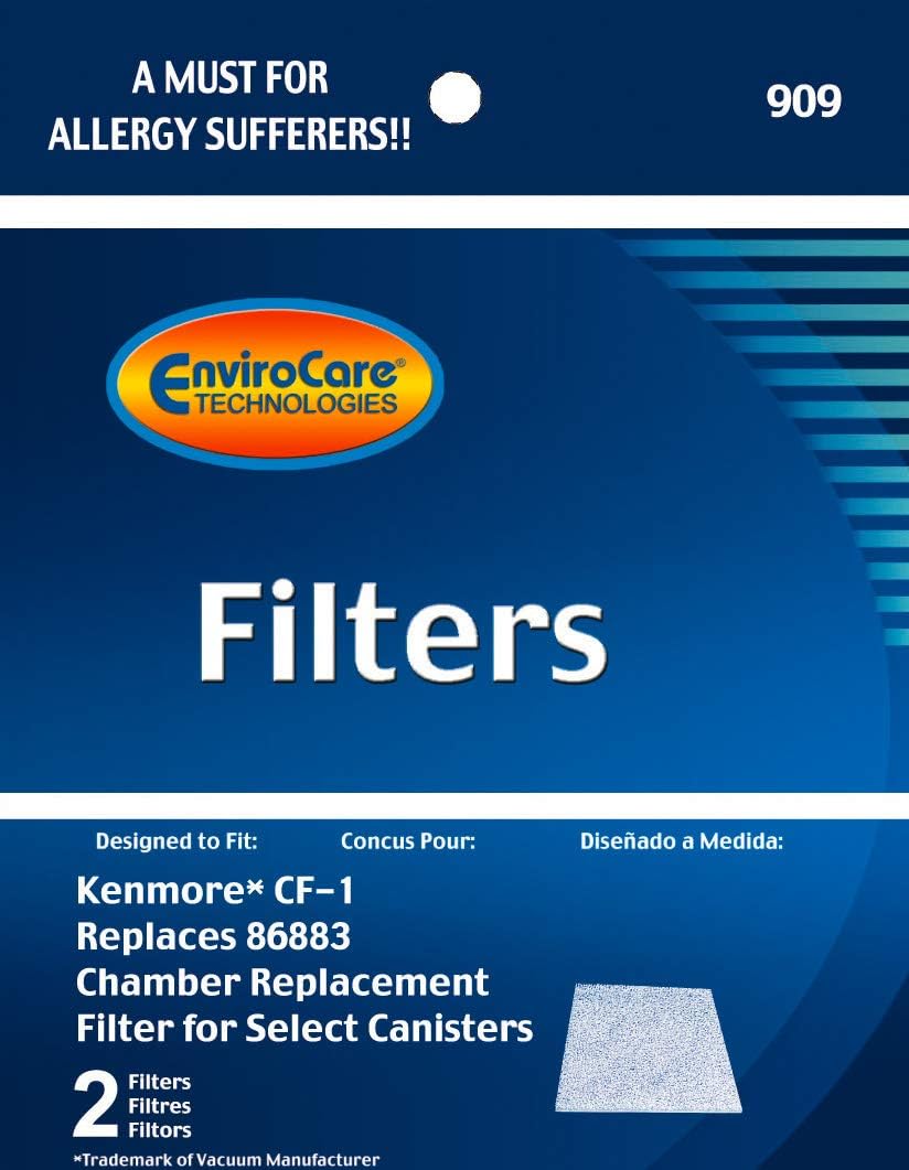 EnviroCare Replacement Vacuum Filters for Kenmore CF-1 Progressive Vacuums 2 Filters