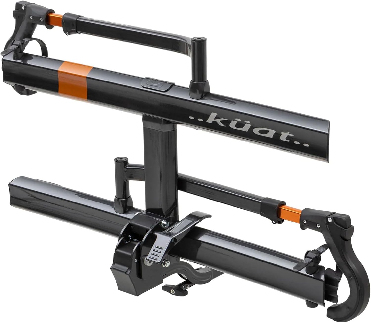 Kuat Sherpa 2.0 Compact 2-Bike Transporting Hitch Rack | Durable Lightweight Aluminum Compact 2-Bike Transporting Hitch Rack w/Cable Lock & Foldable Tire Cradles, 40 Lbs per Tray
