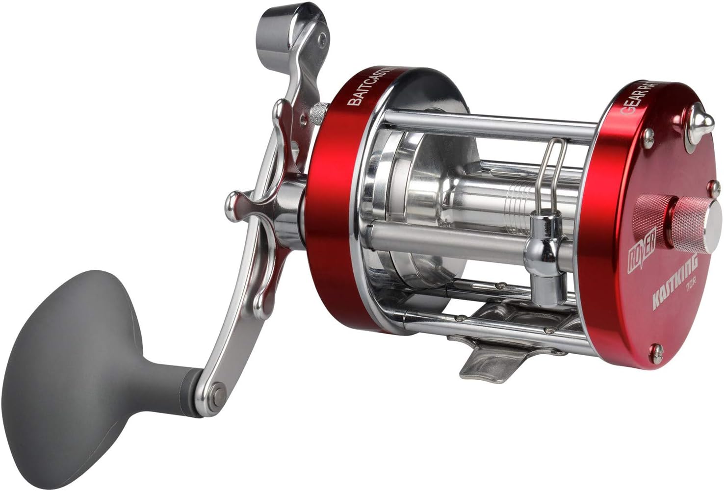 KastKing Rover Round Baitcasting Fishing Reels, Perfect Reel for Catfish | Max Drag: 30 lb, 4+1 BB, 22.8 oz, Reinforced Metal Body, Carbon Fiber Drag System, Oversized Non-Slip TPE Grips