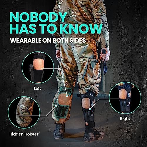 Premium Ankle Holster for Deep Concealment, 9mm 380 | Upgraded Version | Comfortable & Durable | Fits Glock 43 26 19, Ruger LCP, SIG P365, Springfield, Shield 9mm, Bodyguard 380 and Most other Pistols