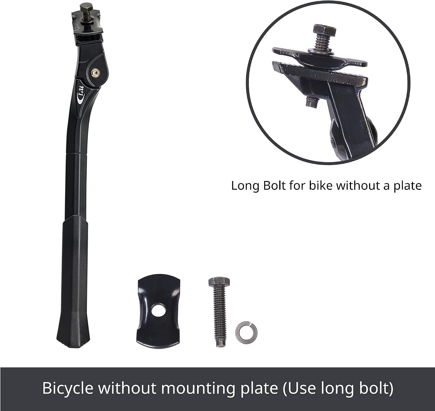 N+1 Aluminum Alloy Center Mount Kickstand | For 20"-28" Mountain, Road, BMX, MTB & Kids' Bikes