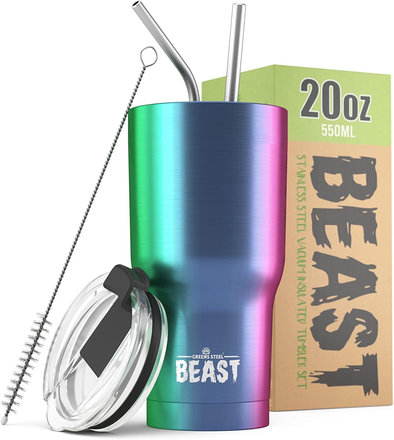 Beast 30 oz Tumbler Stainless Steel Vacuum Insulated Coffee Ice Cup Double Wall Travel Flask (Cupcake Pink)