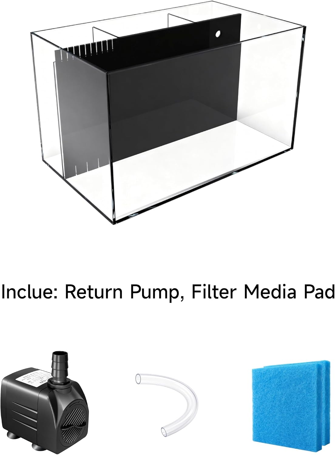 Empire USA - 24 Gallon All-in-One Aquarium Kit, Rimless Low Iron Glass AIO Saltwater & Freshwater Fish Tank