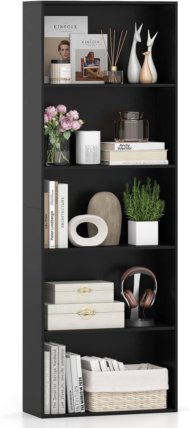 Giantex 8-Cube Bookcase, 3-Tier Cubby Bookshelf, Horizontal Vertical Display Rack with Anti-Tipping Kits, Modern Storage Organizer Shelf Unit for Bedroom, Living Room, Study (Natural, 8-Cube)