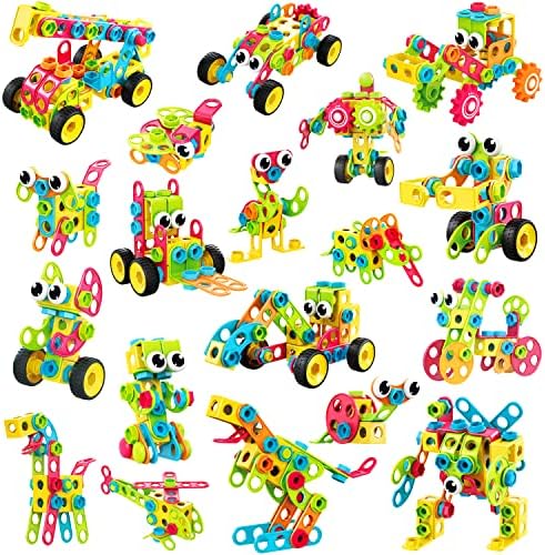 NXONE 195 PCS STEM Toys, Building Sets for Kids 3+