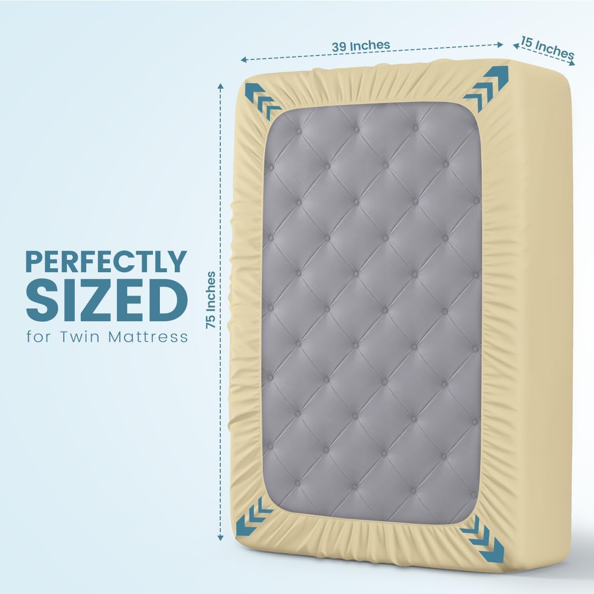 Waterproof Queen Size Mattress Protector fits Upto 17" deep Mattresses | Utopia Bedding 200 GSM Soft & Breathable Mattress Cover, Dirt-Proof, Noiseless, Machine Washable Fitted Sheet Style, White