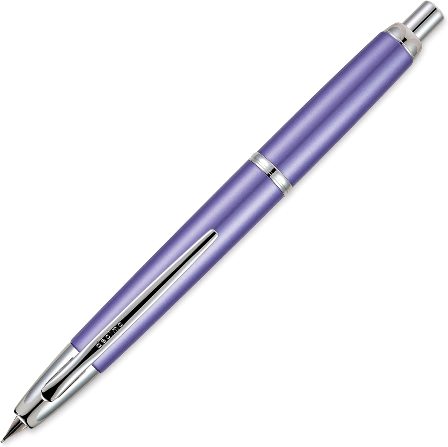 PILOT Vanishing Point Decimo Refillable & Retractable Fountain Pen, Light Blue Barrel with Rhodium Accents, Blue Ink, Extra Fine Nib (65337)