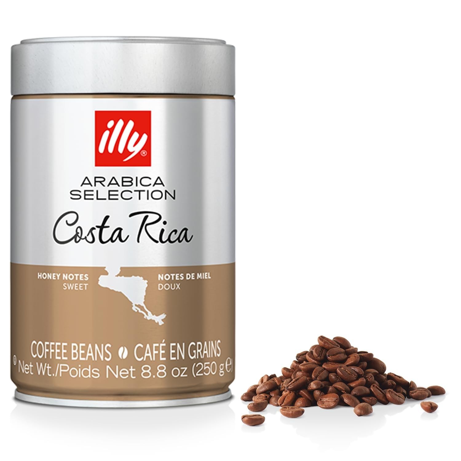 Illy Classico Whole Bean Coffee, Medium Roast, Classic Roast With Notes Of Caramel, Orange Blossom And Jasmine, 100% Arabica Coffee, No Preservatives, 8.8 Ounce Can (Pack Of 1)