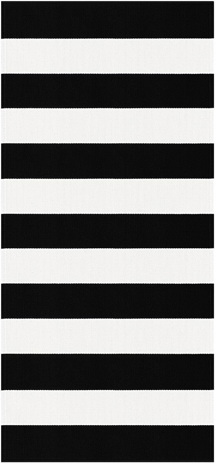 KOZYFLY Black and White Area Rug 3x5 Ft Washable