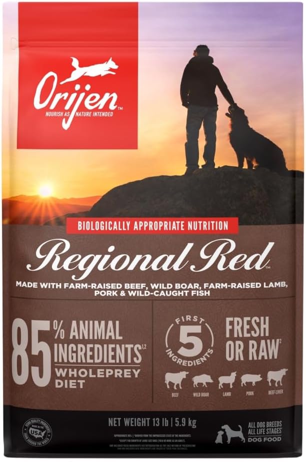 ORIJEN Grain Free WHOLEPREY Dry Dog Food Original Recipe 13lb. Bag | WHOLEPREY Ingredients, Grain Free, Made in the USA, Skin & Coat, Global Quality Ingredients