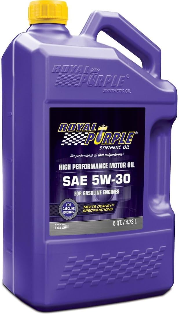 Royal Purple 51530 API-Licensed SAE 5W-30 High Performance Synthetic Motor Oil - 5 qt., Model:ROY51530