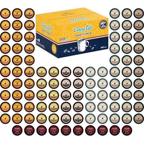 Cozy Up Specialty Dark Coffee Single Serve Pod, 100-Count, Dark Roast | Compatible with Keurig K-Cup