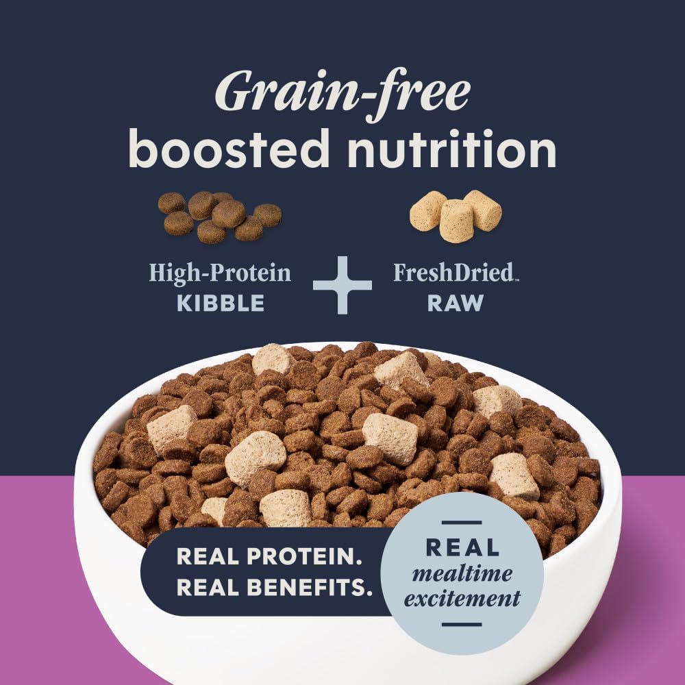 Instinct RawBoost, Dry Cat Food + Freeze Dried, Real Chicken, 10 lb Bag | High-protein kibble with FreshDried raw bites, grain-free, cage-free chicken recipe, minimally processed, complete nutrition