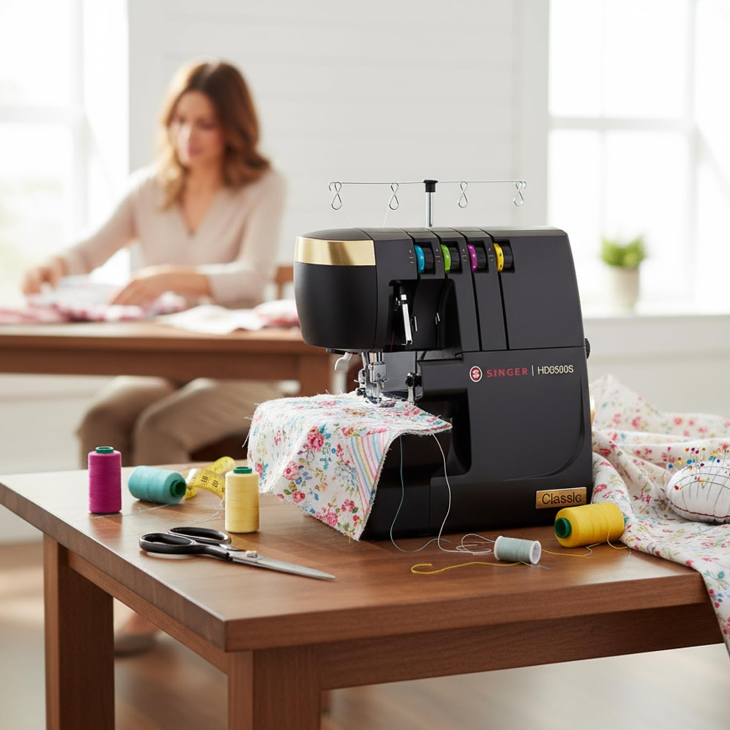 SINGER® X5004-HD Serger Overlock Machine, 2-3-4 Thread Capability