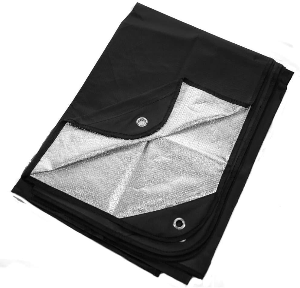 Arcturus Insulated Tarp, Reusable Heavy Duty Thermal Survival Blanket – 60x82in, Reflects 90% Body Heat, Waterproof, Windproof, 3-Layer Design, Reinforced Grommets, Olive Green | Reflective Mylar, Waterproof & Windproof, Reinforced Grommets for Tarp Setu…
