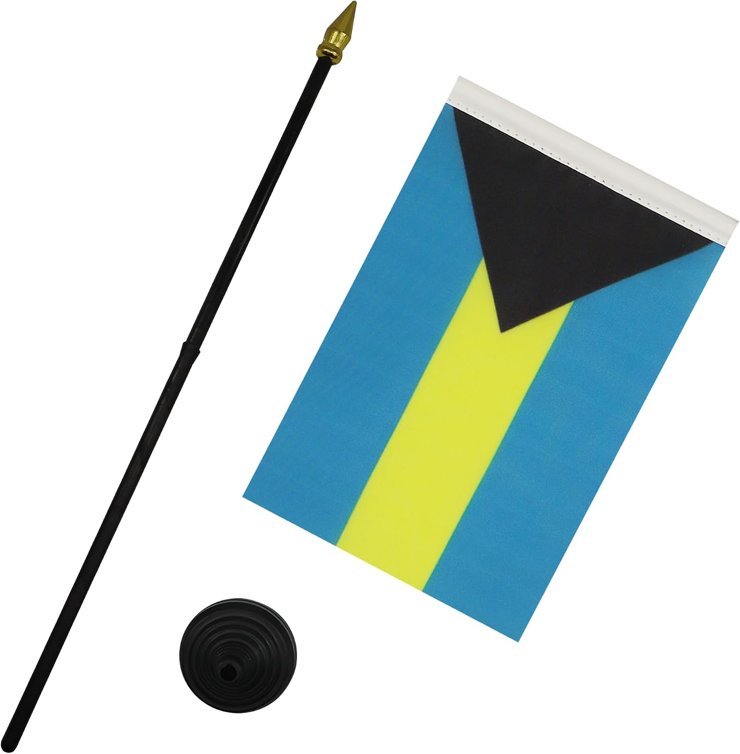 AZ FLAG Nicaragua Table Flag 4x6 in 100D Polyester Plastic Base | Indoor use Nicaraguan 15x10 cm desk flag stitched finish with reinforced edges with plastic pole and gold finial
