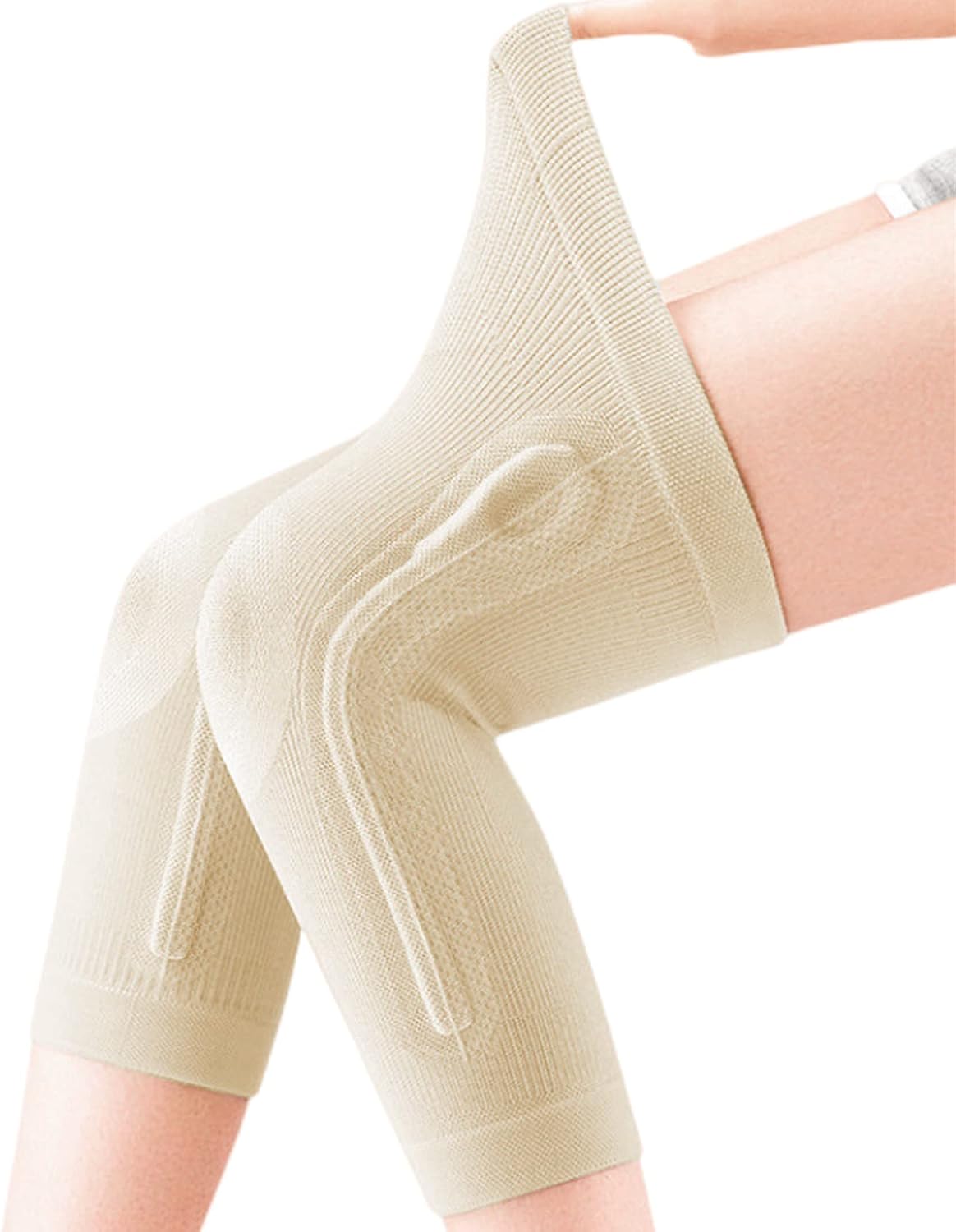 JUMISEE (One Pair Cotton Knee Sleeves for Knee Support, Circulation Improvement & Pain Relief Compression Knee Brace