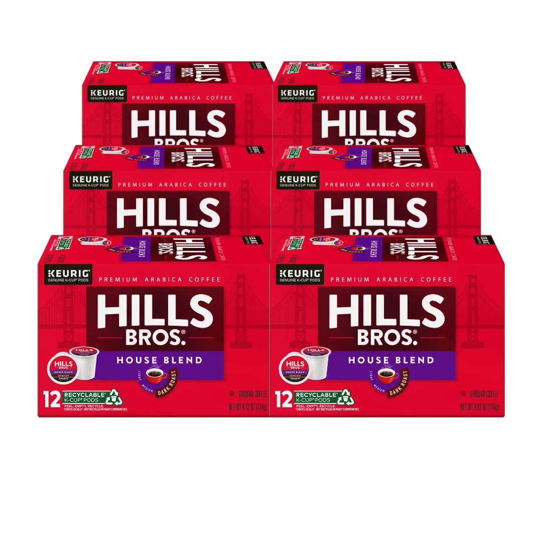 Hills Bros Single Serve Coffee Pods, 100% Colombian Ground Coffee, Medium Roast, 12 Count – Keurig Compatible, Roasted 100% Arabica Beans, Smooth Balanced Flavor