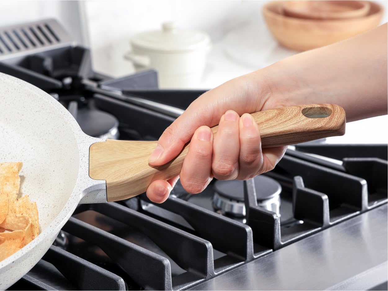 SENSARTE Nonstick Frying Pan Skillet, Swiss Granite Coating Omelette Pan, Healthy Stone Cookware Chef's Pan