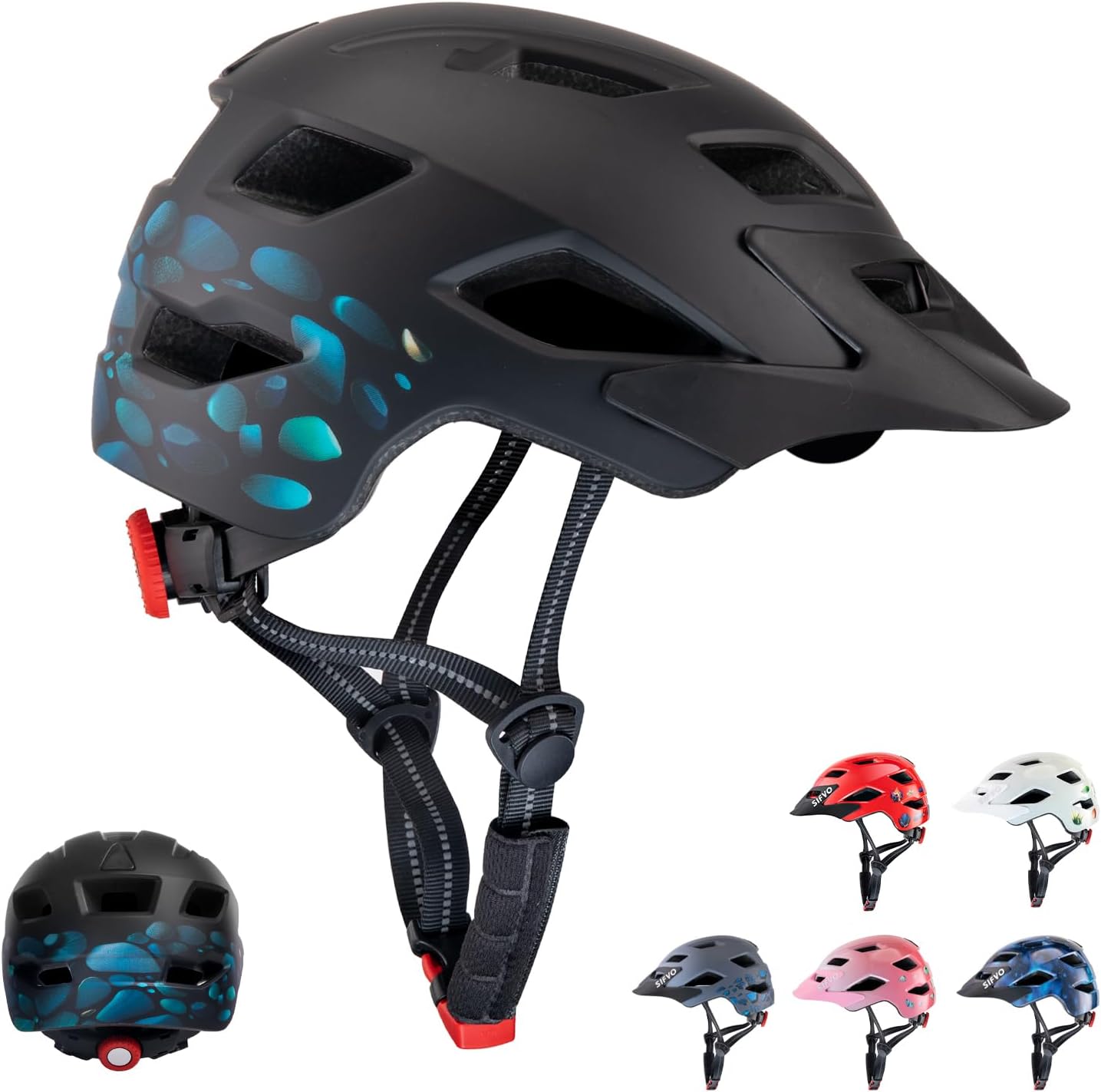 Kids Helmet, SIFVO Kids Bike Helmet Boys and Girls Bike Helmet with Cool Visor Helmet for Kids 5-14