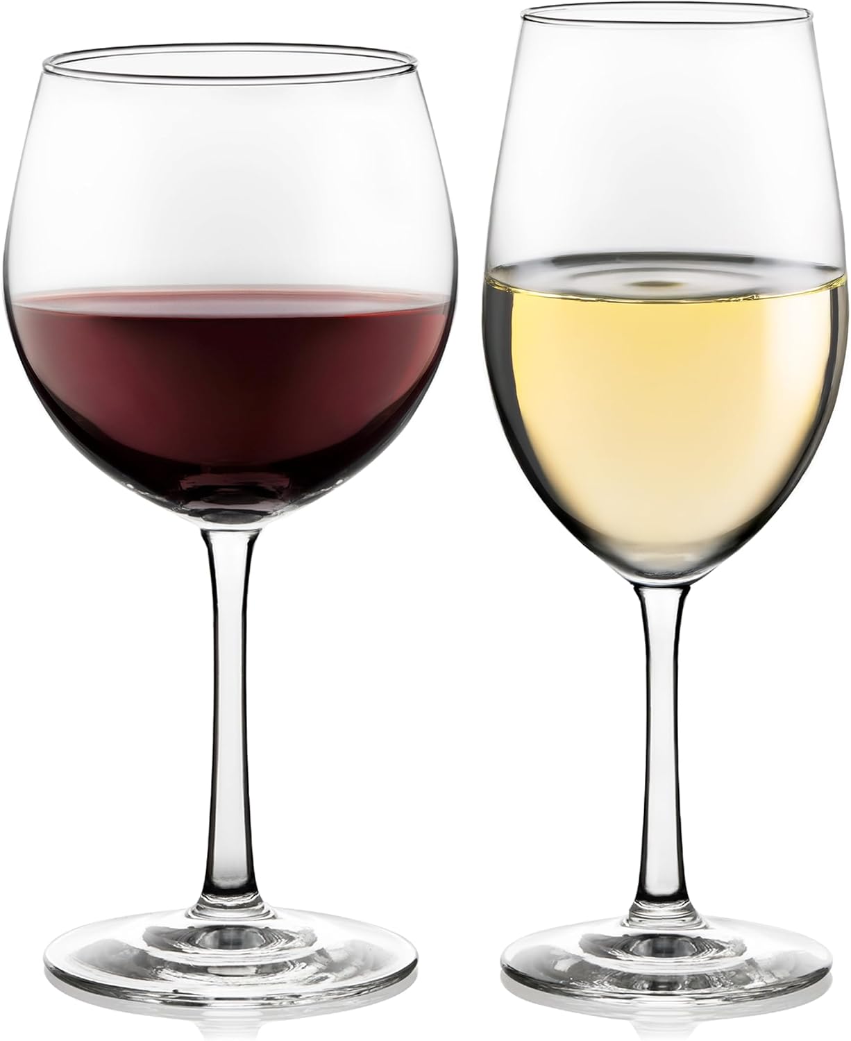 Libbey Vineyard Reserve Wine Glasses Set of 12, Red & White Clear Stemware | 119.7 oz and 18 oz Capacities Designed to Enhance Wine Flavors with Dishwasher-Safe Cleanup