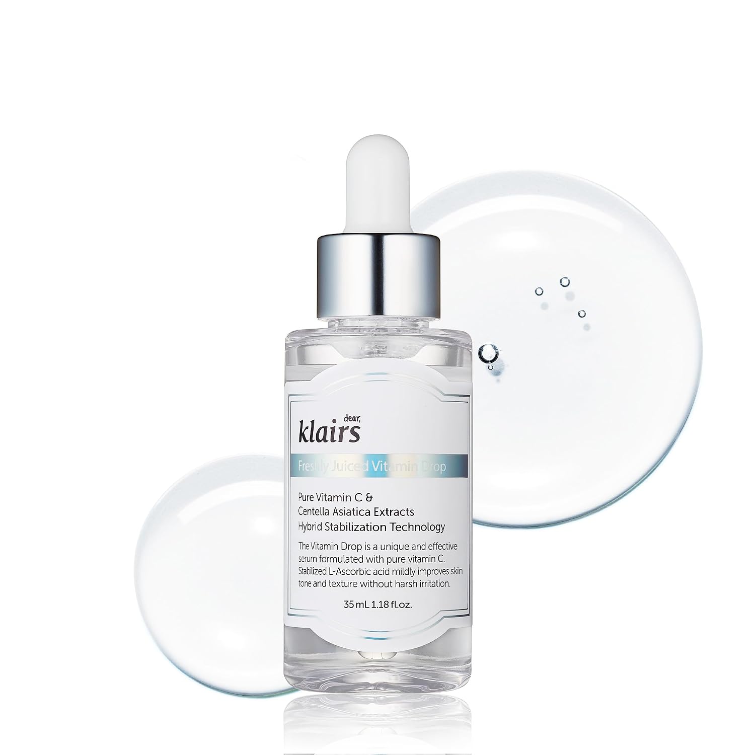 DearKlairs Vitamin C Serum - Dark Spot Care for Sensitive Skin, 1.18 fl.oz. | 5% Pure Vitamin C & Niacinamide, EGF Peptides, Even Skin Tone