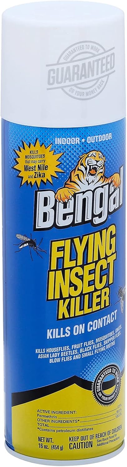 Bengal Flying Insect Killer, Indoor and Outdoor Fly and Mosquito Killer Spray, 16 Oz. Aerosol Can