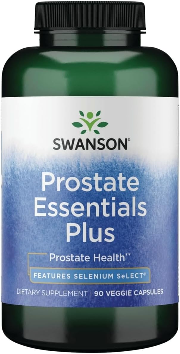 Swanson Prostate Essentials Plus Herbal Supplement for Men Over 40 Seeking Urinary and Prostate Health (180 Veggie Capsules)