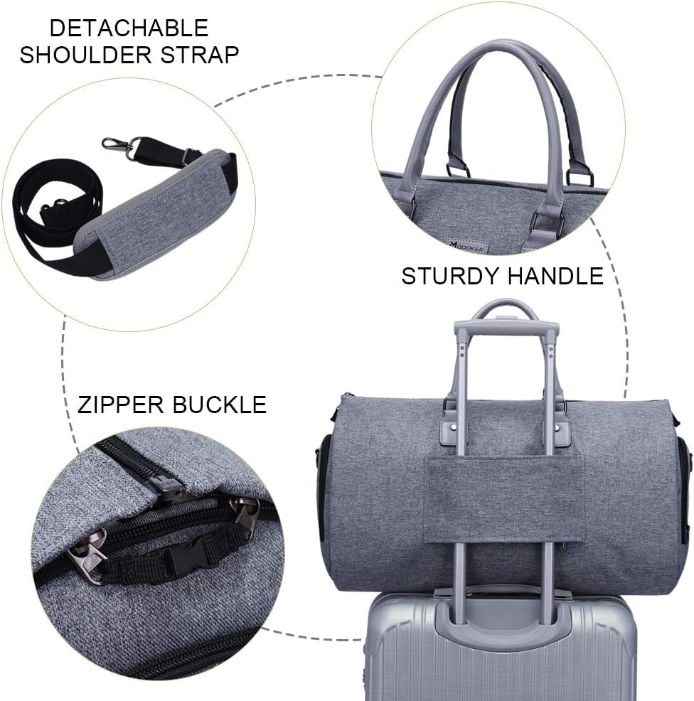 Garment Bags for Travel, 45L Carry on Convertible Garment Duffle bag