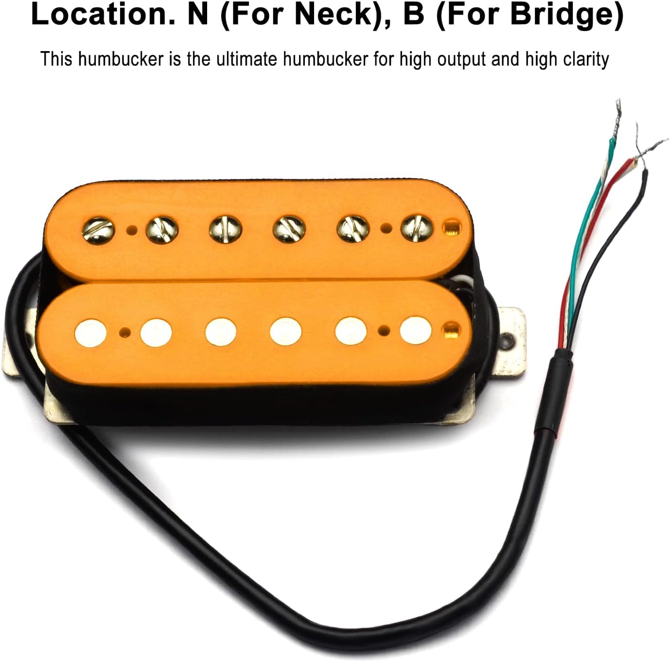 SAPHUE Alnico 5 Humbucker Pickup Double Coil Electric Guitar Pickups Set with Neck and Bridge with Prewired and Screws Parts Accessories Kit Black
